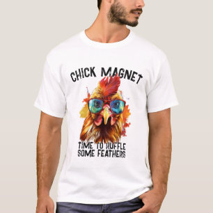 T-shirt Aiguille de poulet rôti amusant Ruffle Quelques pl
