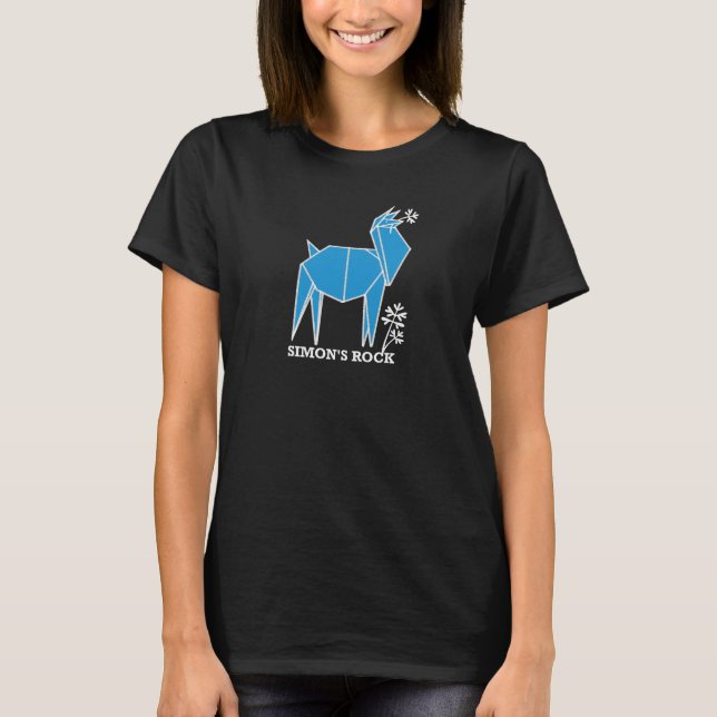 T-shirt Aiguille Llama Origami en bleu (Devant)