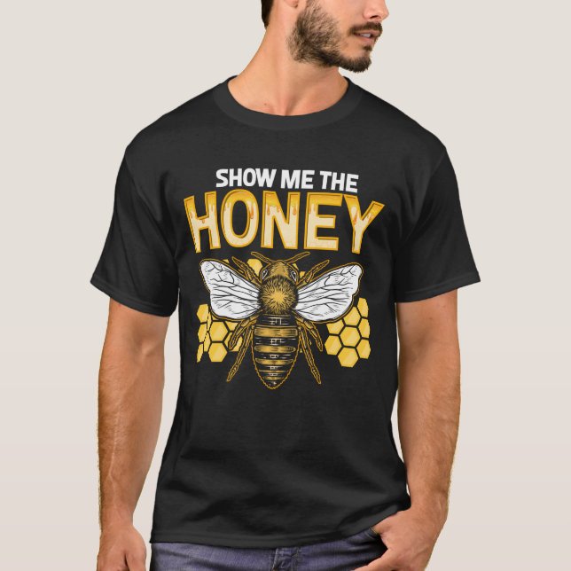 T-shirt Aiguille Montrez-Moi Honey Honeycomb Graphisme (Devant)