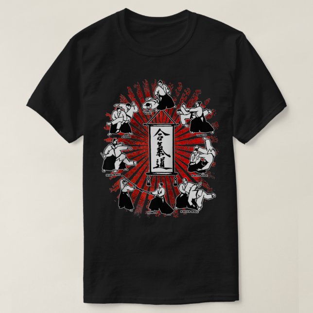 T-shirt AIkido Techniques  (Design devant)