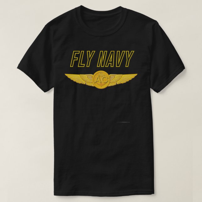 T-shirt Aile de l'équipage de la marine Aile de l'aviateur (Design devant)
