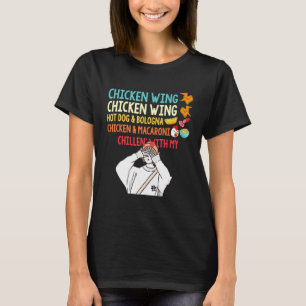 T-shirt Aile de poulet Aile de poulet Aile de chien Bologn