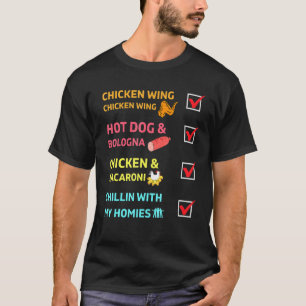 T-shirt Aile de poulet Aile de poulet Aile de poulet Hot D