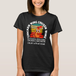 T-shirt Aile de poulet Aile de poulet Chaud Chien Bologne