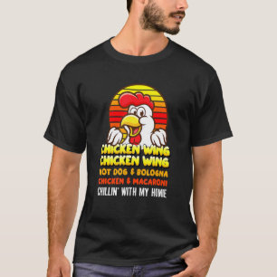 T-shirt Aile de poulet Aile de poulet Hotdog Et Bologna Po