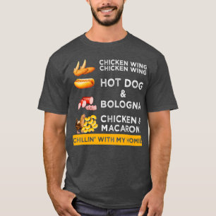 T-shirt Aile de poulet Aile de poulet Hotdog et Bologne