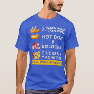 T-shirt Aile de poulet Aile de poulet Hotdog et Bologne