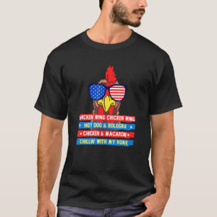 T-shirt Aile De Poulet Cuite Aile De Poulet Chaud Chien Et