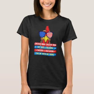 T-shirt Aile De Poulet Cuite Aile De Poulet Chaud Chien Et