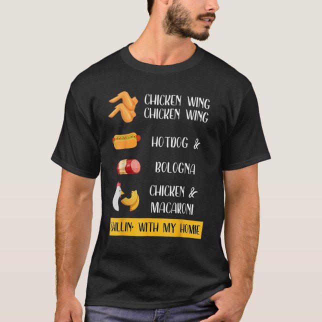 T-shirt Aile de poulet virale Aile de poulet Hot Chien Bol (Devant)