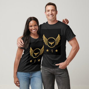 T-shirt Aile volante Gold Eagle n°1 Monogram couleur noire