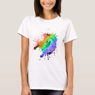 T-shirt ailes arc-en-ciel de l'équine de poney équine pe