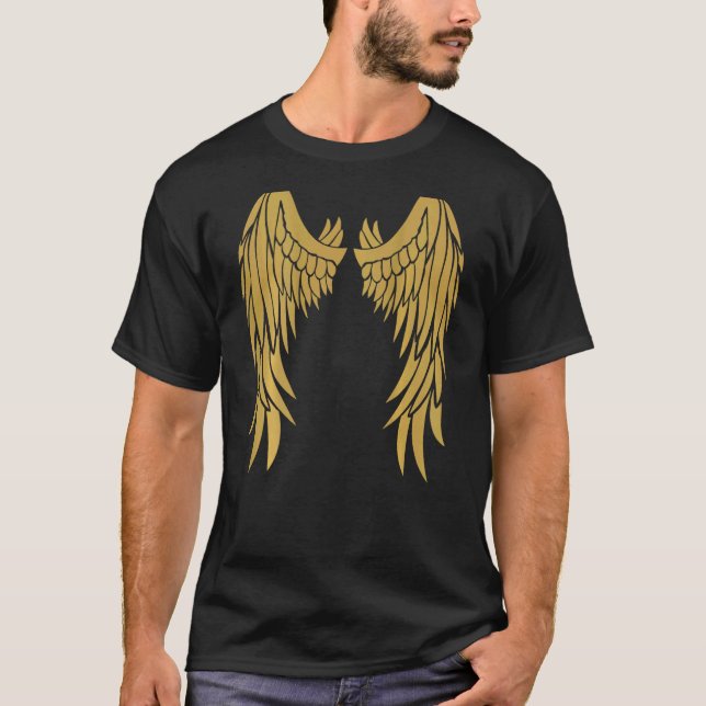 T-shirt Ailes d'ange sur votre dos - Glam d'or Fant paradi (Devant)