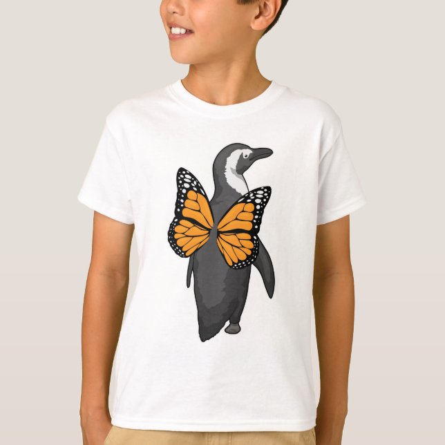 T-shirt Ailes de papillon pingouin (Devant)