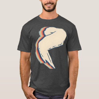 T-shirt Ailes de poulet nourriture rétro dessin au trait v
