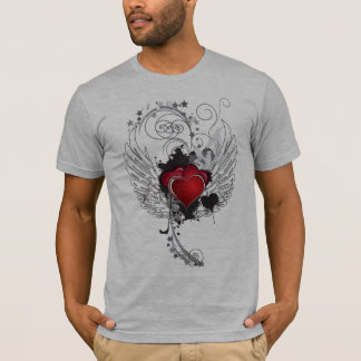 T-shirt Ailes grunges de coeurs