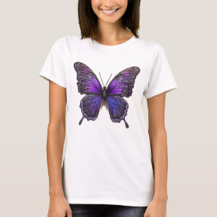T-shirt Ailes scintillantes : Papillon à étincelles violet