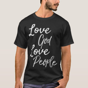 T-shirt Aime Dieu Aime Les Gens Chemise Vintage Bible Chré