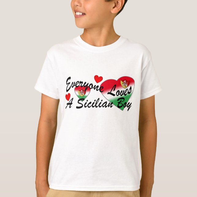 T-shirt Aime le garçon sicilien (Devant)