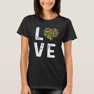 T-shirt Aime les légumes verts Salade saine nourriture vég