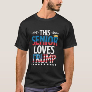 T-shirt Aime les seniors Trump Président Senior Citizen El