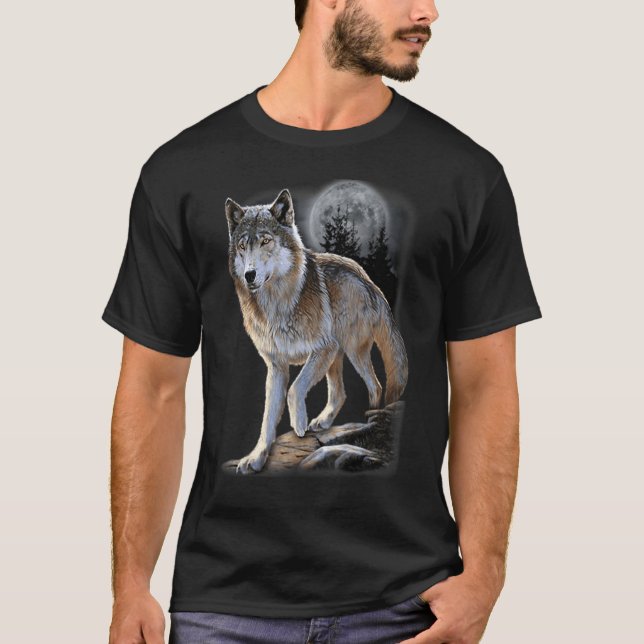T-shirt Aime Loups Loup Visage 11 (Devant)