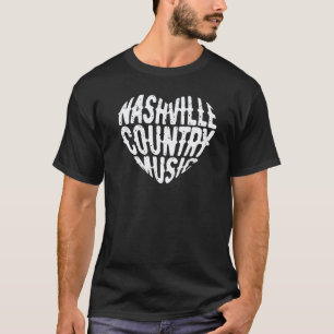 T-shirt Aime Nashville Tennessee Musique Country Guitare J