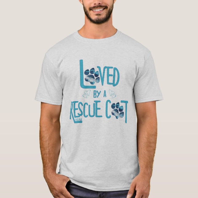 T-shirt Aimé Par Un Chat Secourt (Devant)