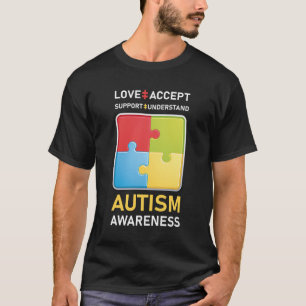 T-shirt Aimer Accepter Soutien Autisme Chemise Autiste Aut