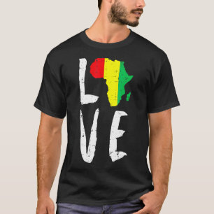 T-shirt Aimer Afrique Noir Histoire Mois Afro-Américain M