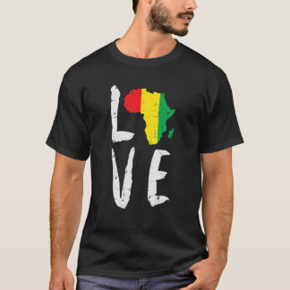 T-shirt Aimer Afrique Noir Histoire Mois Afro-Américain M