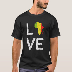 T-shirt Aimer Afrique Noir Histoire Mois Afro-Américain M