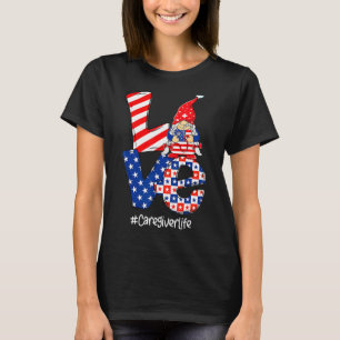 T-shirt Aimer Aide à la vie Infirmière Stethoscope Patriot