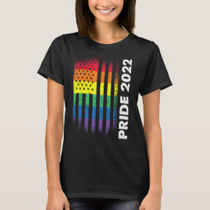 T-shirt Aimer American Flag Rainbow Usa Gay Lgbtq Lgbt Pri