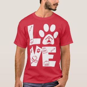 T-shirt Aimer Animaux Vet Tech Vétérinaire