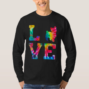 T-shirt Aimer Biewer Terrier Tie Dye Chien Maman Papa