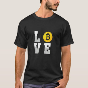 T-shirt Aimer Bitcoin Crypto Devise Pièce Btc Porte-monnai