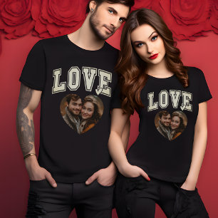 T-shirt Aimer Custom Valentine Coeur Photo femmes
