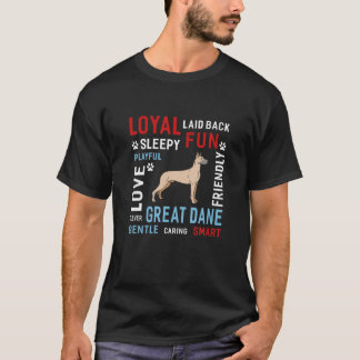 T-shirt Aimer Doux Smart Clever Grand Dane Chien Femmes Ho