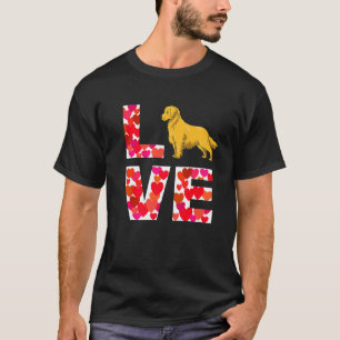 T-shirt Aimer Golden Retriever Chien Pour Le Maître Et Fem