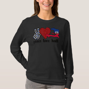 T-shirt Aimer Haïti Fière Drapeau Haïtien Racines Haïtienn