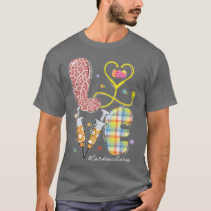 T-shirt AIMER Infirmière Cardiaque Stethoscope Leopard Oeu