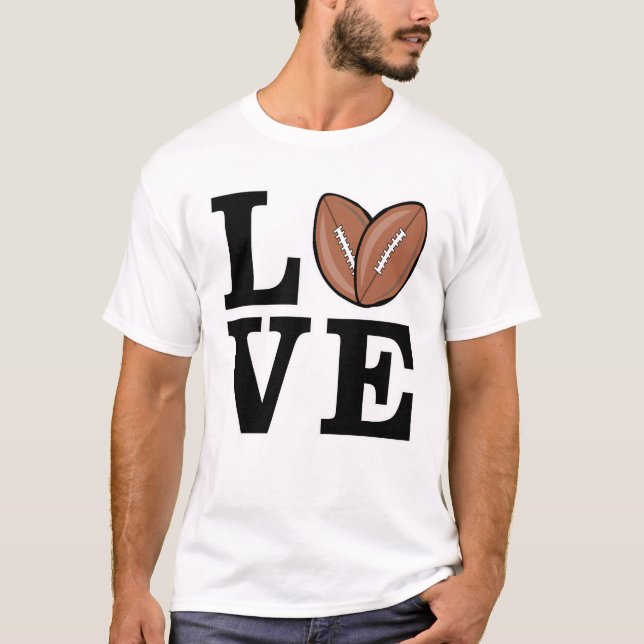 T-shirt Aimer le football américain (Devant)