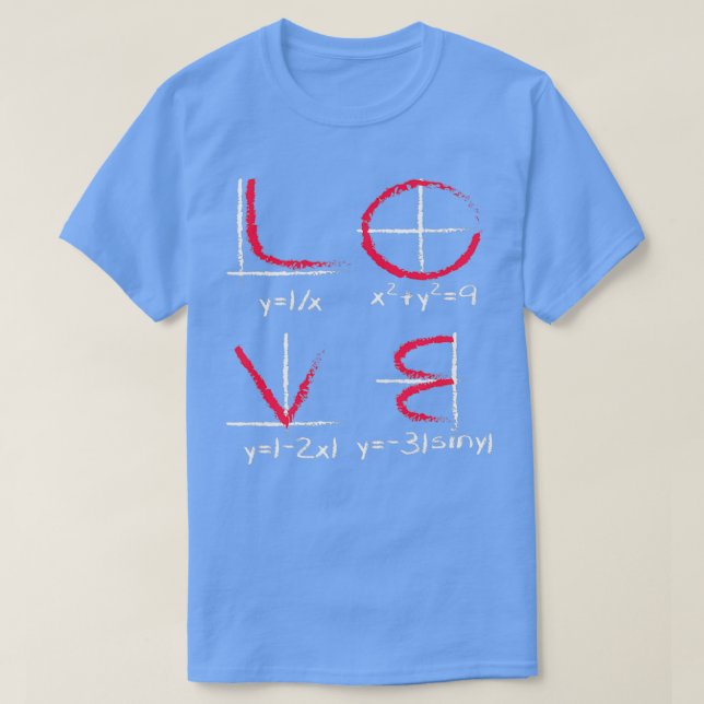 T-shirt Aimer l'équation mathématique (Design devant)