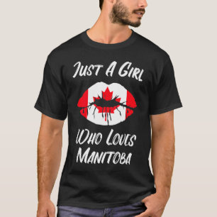 T-shirt Aimer les lèvres et la bouche Drapeau canadien Man