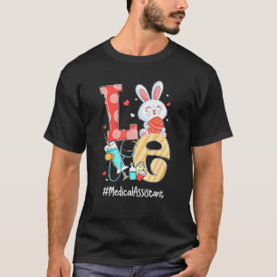 T-shirt Aimer Médicale Assistant Cute Easter Bunny Oeufs S