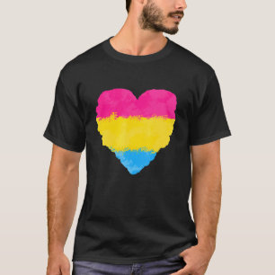 T-shirt Aimer mignon Le Drapeau Pansexuel Fierté Coeur Lgb