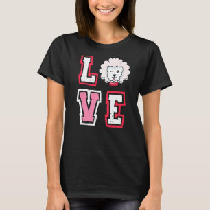 T-shirt Aimer Poodle Animal Pup Chien Chien de Chien de Ch