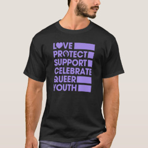 T-shirt Aimer Protéger Support Célébrer Queer Youth Lgbtq 