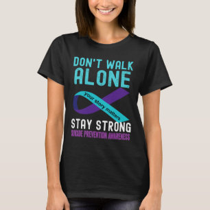 T-shirt Aimer quelqu'un Turquoise violet de prévention du 
